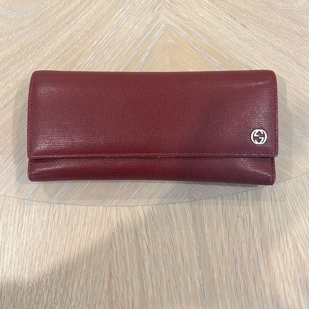 Gucci Red Leather Wallet